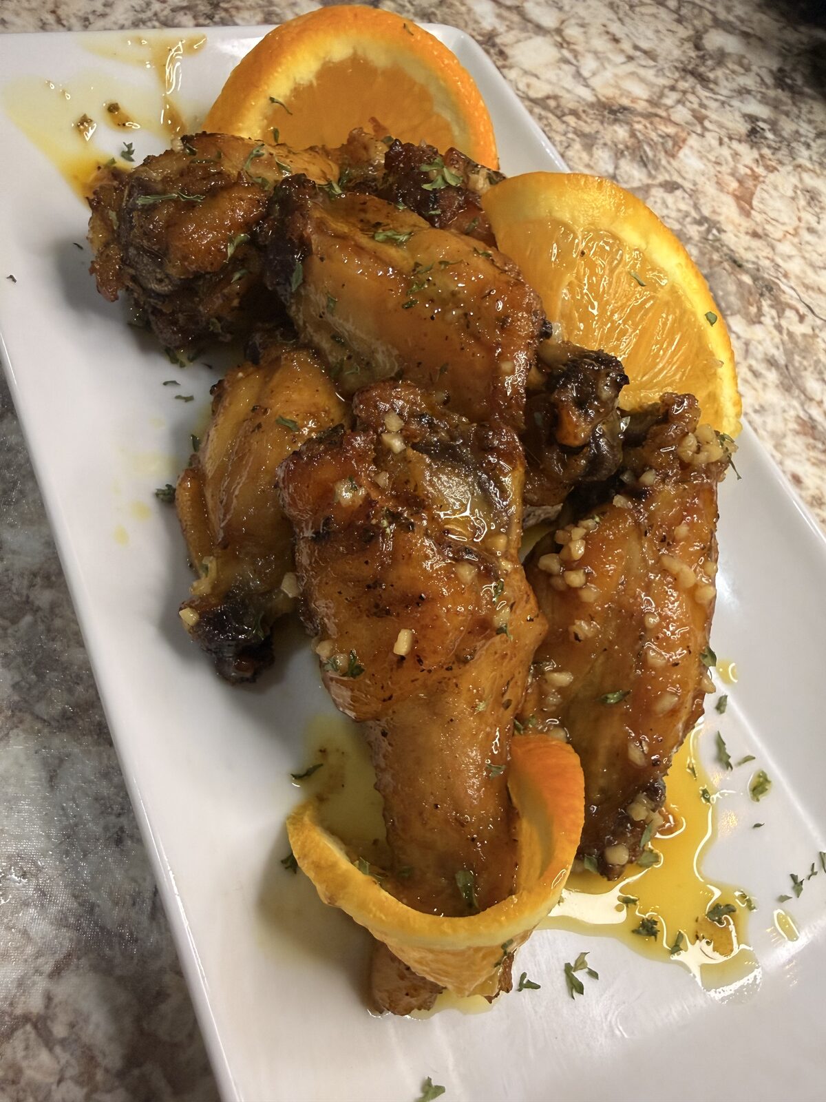 Orange Pepper Zest Chicken Wings